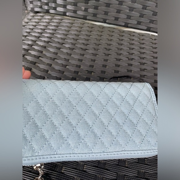 Juicy Couture Wallet,Sky Blue Quilted Wallet with Heart Charm,women’s Wallet. - Picture 10 of 16